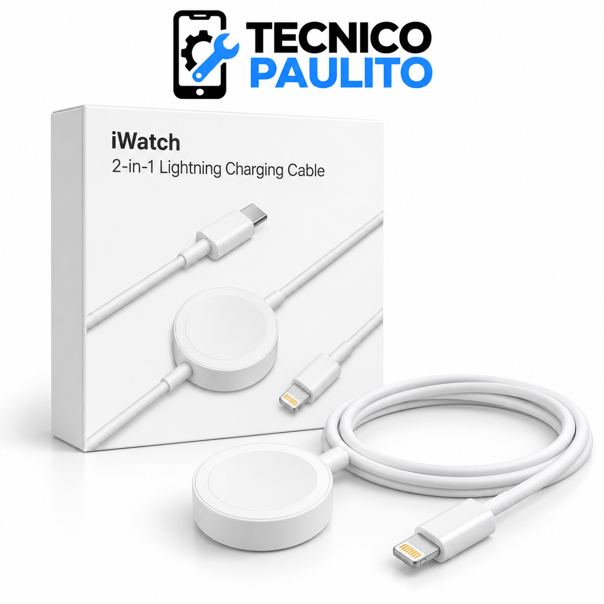 Cargador 2 en 1 para Apple Watch + Lightning ⚡
