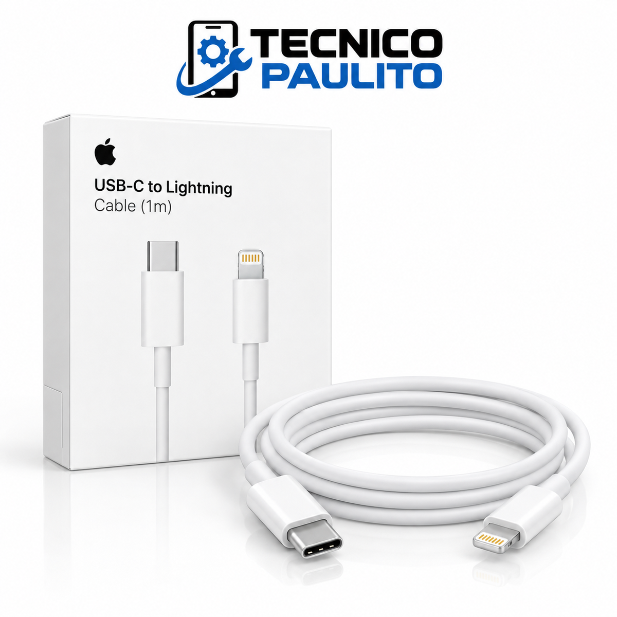 Cable USB-C a Lightning 1M – Carga Rápida para iPhone ⚡
