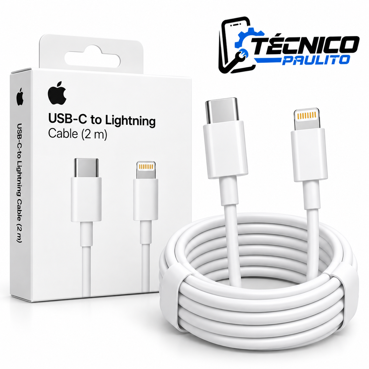 Cable USB-C a Lightning 2M – Carga Cómoda Donde Quieras ⚡📱